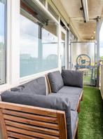 Tuinset met zwarte kussen van ikea, Tuin en Terras, Ophalen, Gebruikt, 3 zitplaatsen, Bank