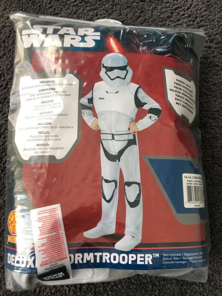 Star Wars Stormtrooper Verkleedpak/Kostuum 158-170, Kinderen en Baby's, Carnavalskleding en Verkleedspullen, Zo goed als nieuw