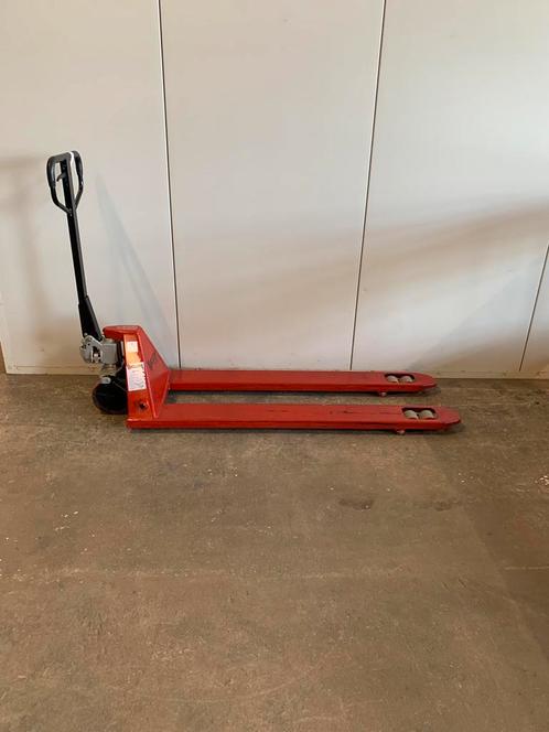 Palletwagen / pompwagen 150cm extra lang / handpalletwagen, Doe-het-zelf en Verbouw, Palletwagens en Pompwagens, Gebruikt, Ophalen