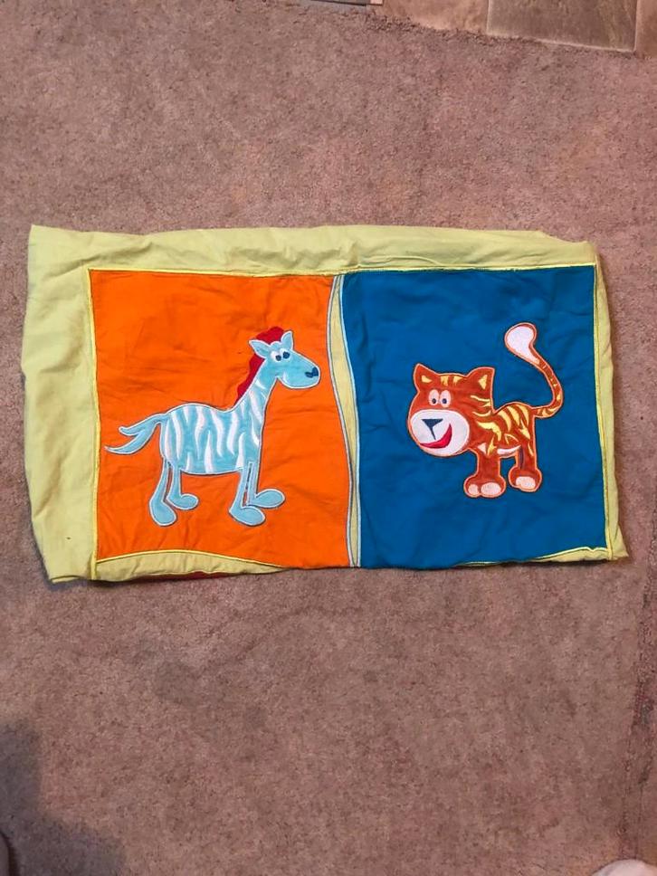 Dekbedovertrek dieren Ledikant, Kinderen en Baby's, Kinderkamer | Beddengoed, Gebruikt, Dekbedovertrek, Groen, Jongetje of Meisje