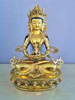 AMITAYUS BOEDDHA GOLDFACE NEPAL 28 CM, Ophalen of Verzenden, Zo goed als nieuw