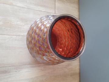 Prachtige vaas parelmoer glas beschikbaar voor biedingen