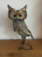 Uil mooi metalen goedkleurig beeld, Ophalen of Verzenden, Nieuw, Vogel, Beeldje of Figuurtje