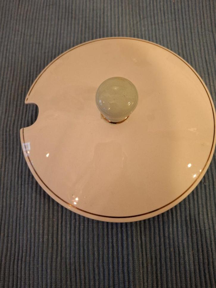 Mosa - losse deksel v/e kleine mintgroene dekschaal /terrine, Antiek en Kunst, Antiek | Servies los, Ophalen of Verzenden