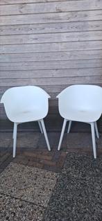 Twee tuinstoelen wit., Tuin en Terras, Tuinstoelen, Ophalen of Verzenden, Zo goed als nieuw