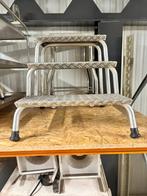 Aluminium plateautrap vaste constructie | 3 treden | 60 cm H, Ophalen, Gebruikt, Trap, Minder dan 2 meter