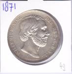 Rijksdaalder 1871 Willem 3 voor 49 euro, Koning Willem III, Zilver, Ophalen of Verzenden, Losse munt
