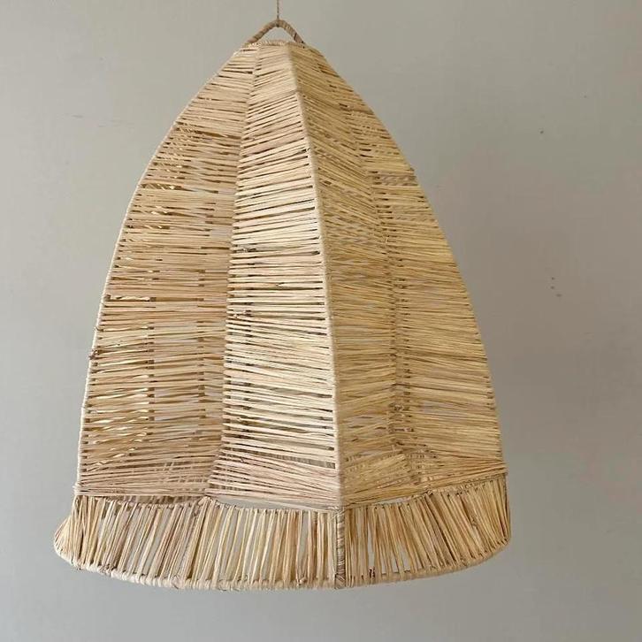 Raffia lampenkap XL, Huis en Inrichting, Lampen | Lampenkappen, Nieuw, Rond, Ophalen of Verzenden