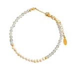 Prachtige armband met parels en labradoriet, 18k RVS., Overige materialen, Verzenden, Nieuw, Met edelsteen