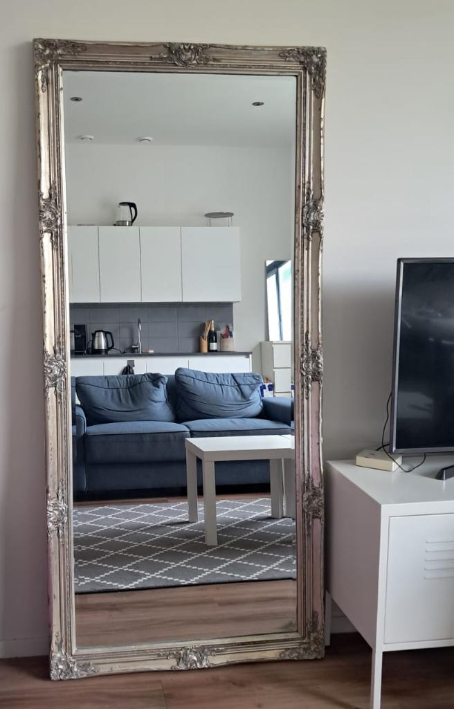 Large Gold Baroque Floor Mirror — 83183 cm, Huis en Inrichting, Woonaccessoires | Spiegels, Zo goed als nieuw, 75 tot 100 cm, 150 tot 200 cm