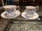 2 Royal Albert Forget Me Not kopjes en schotels, Ophalen of Verzenden