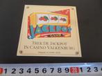 sticker Trek de jackpot in casino Valkenburg, Ophalen, Zo goed als nieuw