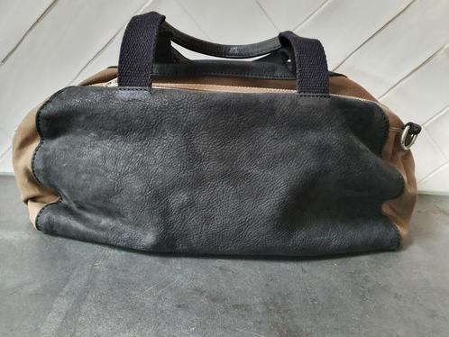 Zwart/bruine leren Shabbies tas., Sieraden, Tassen en Uiterlijk, Tassen | Schoudertassen, Nieuw, Overige merken, Zwart, Leer, Ophalen of Verzenden