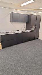 SHOWROOM KEUKEN  mat zwarte rechte keuken +GEDEMONTEERD, Nieuw, Enkelwandige keuken, Zwart, Ophalen