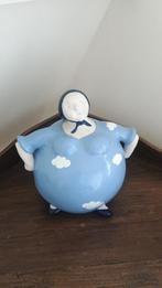 Handmade beeld keramiek Vrouw lichtblauw Gusta, Ophalen, Gebruikt, Mens