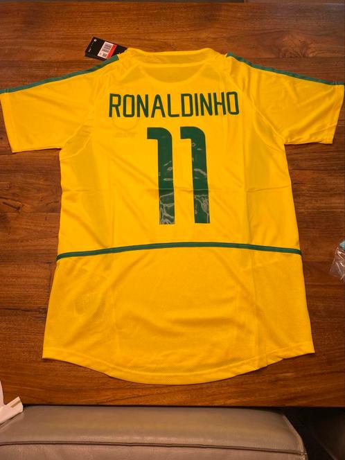 Ronaldinho 11 brasil 2002 retro shirt maat L, Sport en Fitness, Voetbal, Nieuw, Shirt, Maat L, Verzenden