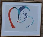Van Gestel. Abstrait amor.  1994. Zeefdruk. 63/50 cm., Antiek en Kunst, Ophalen
