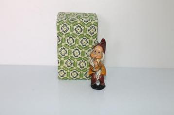 Vintage kabouter dwerg gnome jaren 70 beeldje doosje kerst