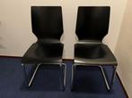Twee zwarte stoelen vsn Hulshoff design, Ophalen, Gebruikt, Zwart, Twee