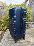 Grote donkerblauwe HEMA koffer, Ophalen, Gebruikt, Hard kunststof, 45 tot 55 cm