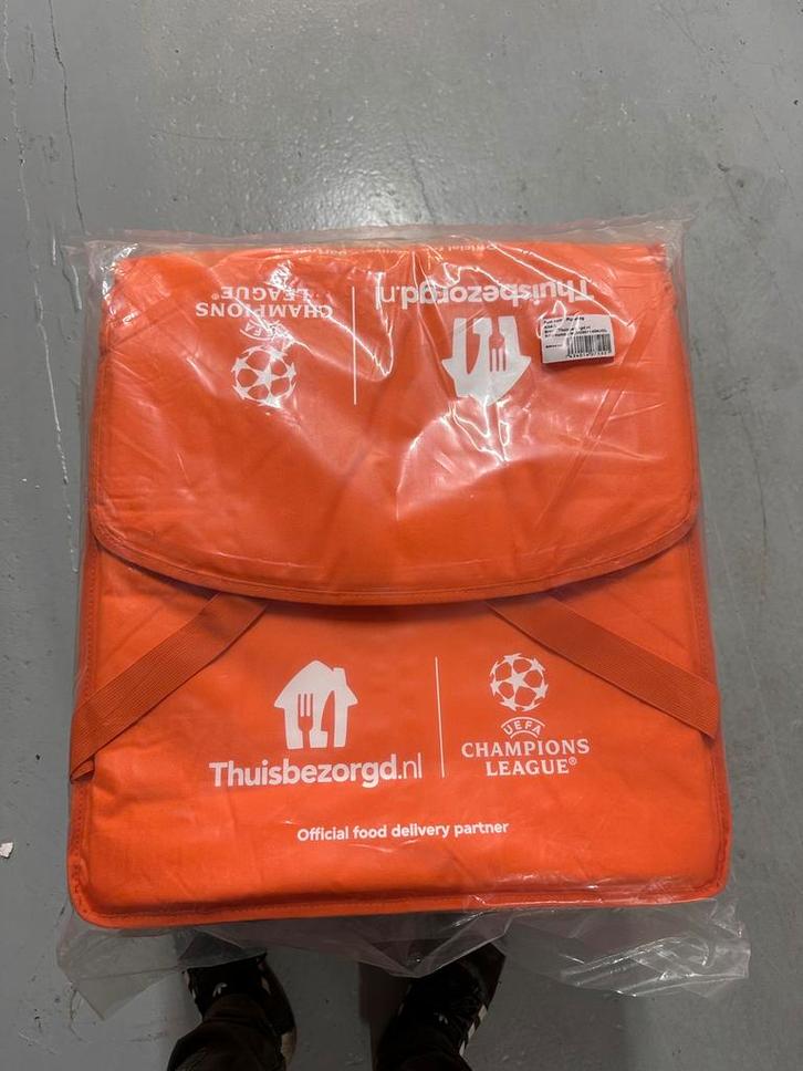 Thuisbezorgd Pizzatas Groot, Sieraden, Tassen en Uiterlijk, Tassen | Reistassen en Weekendtassen, Zo goed als nieuw, 30 cm of meer