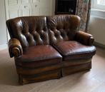 Castle Furniture 2-zits klassiek lederen bankje, Huis en Inrichting, Banken | Bankstellen, Ophalen, Klassiek, Tweepersoons, Leer