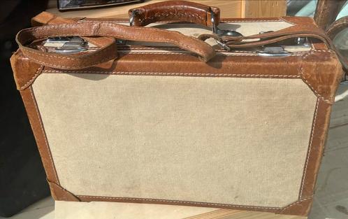 Mooi en karakteristiek vintage koffertje, Sieraden, Tassen en Uiterlijk, Koffers, Gebruikt, Leer, Minder dan 50 cm, Minder dan 35 cm