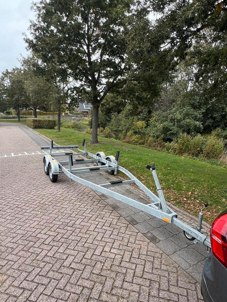 Boottrailer tandemasser (ongeremd), Watersport en Boten, Boottrailers, Zo goed als nieuw, Sloepentrailer, 1500 tot 3000 kg, 6 tot 9 meter