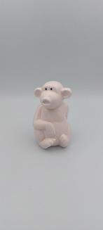 Vintage spaarpotje aap spoorpot moneybank monkey wit, Ophalen of Verzenden, Zo goed als nieuw