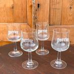 Perrier mineraalwater Frankrijk glazen glas 4 stuks SETPRIJS, Gebruikt, Ophalen of Verzenden, Waterglas
