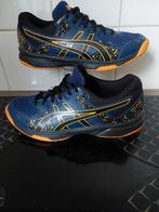 Indoorschoenen Asics Flare7 38.5 blauw +oranje 1weekGedragen, Ophalen of Verzenden, Zo goed als nieuw