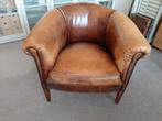 Schapenleren stoeltje/fauteuil, Huis en Inrichting, Fauteuils, Ophalen, Gebruikt, Leer, 50 tot 75 cm