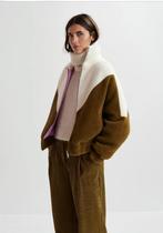 Essentiel Antwerp reversible bomber jacket L, Kleding | Dames, Bruin, Verzenden, Maat 42/44 (L), Zo goed als nieuw