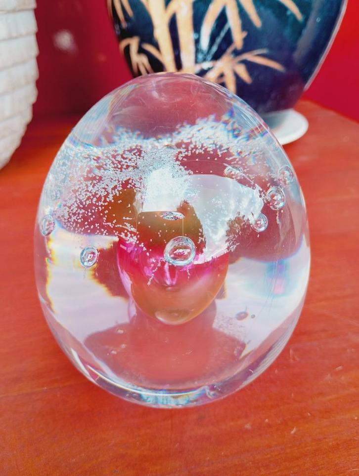 Glas art studio Ahus Sweden presse papier van 1,6 kilo, Antiek en Kunst, Antiek | Glas en Kristal, Ophalen of Verzenden