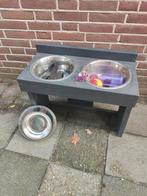 Honden voerbak (dubbel), van steigerhout., Dieren en Toebehoren, Hondenvoerbakken en Drinkbakken, Ophalen