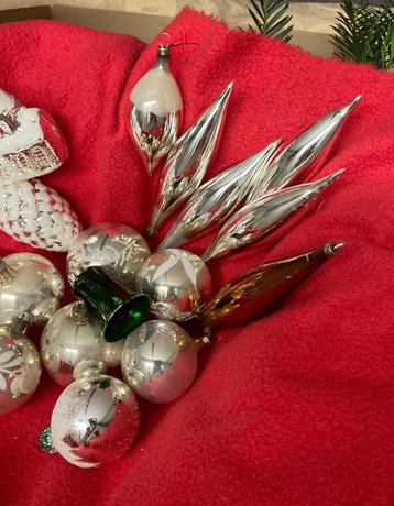 Set 27 st nostalgische antieke vintage kerstboomversiering beschikbaar voor biedingen