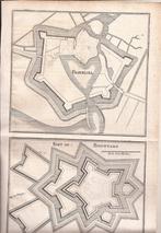 Blokzijl en Bourtange vestingkaarten Merian 1659, Antiek en Kunst, Ophalen of Verzenden