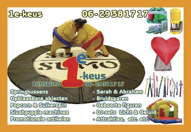 SUMOWORSTELEN voor volwassenen, huur goedkoop, erg leuk, Hobby en Vrije tijd, Feestartikelen | Verhuur, Zo goed als nieuw, Overige