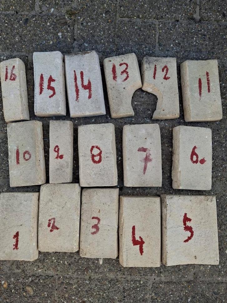 16 vuurvaste kachel stenen, Huis en Inrichting, Kachels, Zo goed als nieuw, Overige soorten, Hout, Ophalen of Verzenden