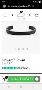Pig & Hen Navarch Armband - Stoer en Stijlvol!, Sieraden, Tassen en Uiterlijk, Armbanden, Ophalen, Zo goed als nieuw, Zwart, Staal