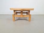 Brutalistische eiken salontafel achthoek rustiek Japandi ´60, Ophalen, 100 tot 150 cm, N, Eikenhout