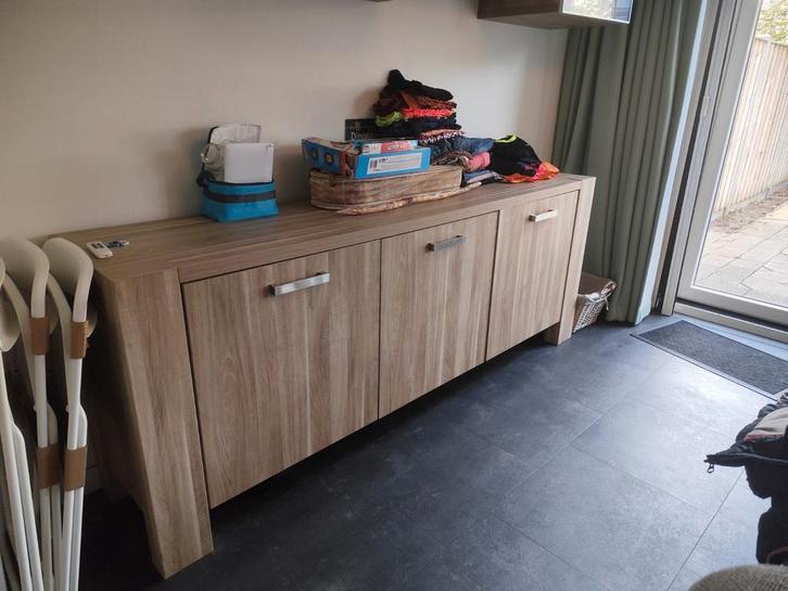 dressoir, licht eiken kleur 47 x 218 x 85 cm, Huis en Inrichting, Kasten | Dressoirs, Zo goed als nieuw, 150 tot 200 cm, 25 tot 50 cm