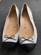 Lichtblauwe ballerina’s met zwarte neus - Zara - maat 40, Blauw, Zara, Zo goed als nieuw, Ballerina's