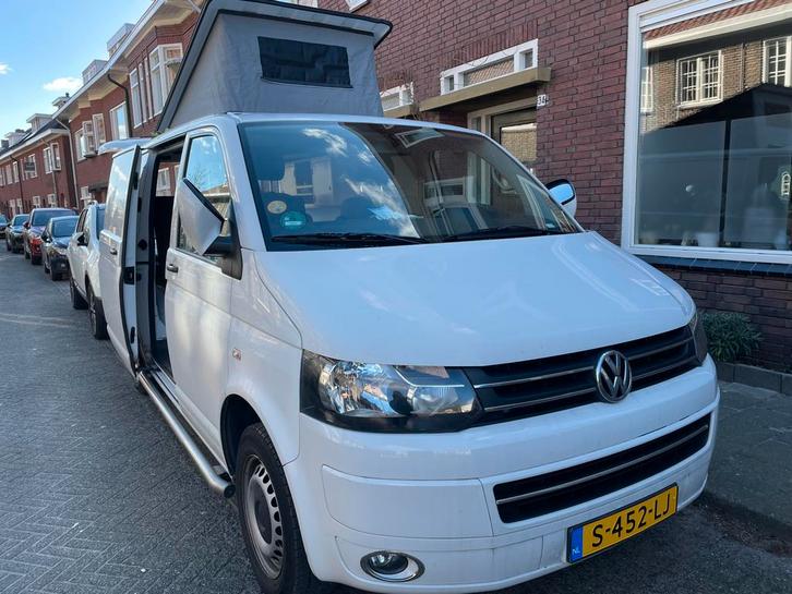 VW T5 facelift Buscamper, Hefdak, Keukentje, Euro5, Automaat, Caravans en Kamperen, Campers, Particulier, tot en met 2, Buscamper of Camperbus