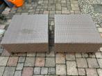 Gratis ophalen 2 wicker tuintafeltjes, Tuin en Terras, Tuintafels, Ophalen, Gebruikt, Rechthoekig, Wicker