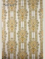 2777 barok streep groen geel behang retro swiet  wallpaper, Huis en Inrichting, Verzenden, Groen