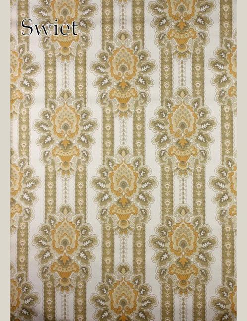 2777 barok streep groen geel behang retro swiet  wallpaper, Huis en Inrichting, Stoffering | Behang, Geel, Groen, Verzenden