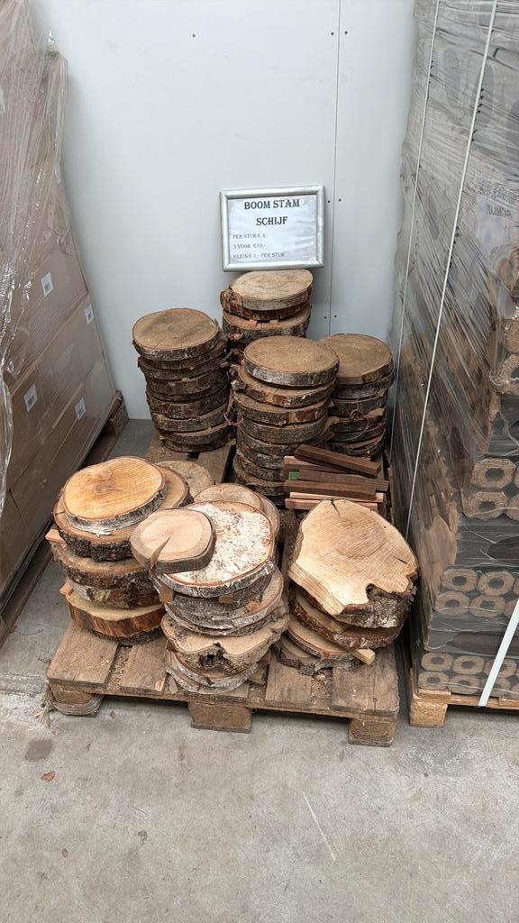 (A31) Boomstamschijven bij oussoren haardhout vinkeveen, Antiek en Kunst, Antiek | Wandborden en Tegels, Ophalen