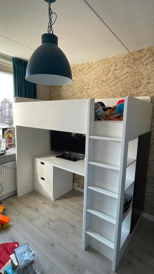 Stuva hoogslaper zwarte deurtjes, Kinderen en Baby's, Kinderkamer | Stapelbedden en Hoogslapers, Gebruikt, Hoogslaper, Ophalen