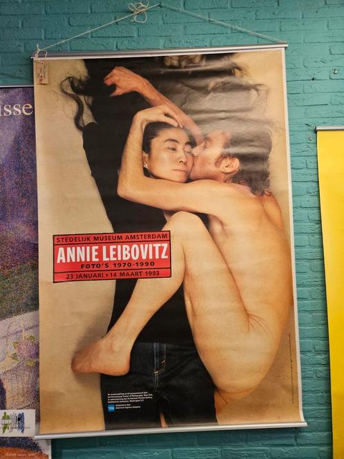 Poster Vintage John Lennon en Yoko Ono, Verzamelen, Muziek, Artiesten en Beroemdheden, Gebruikt, Poster, Artwork of Schilderij